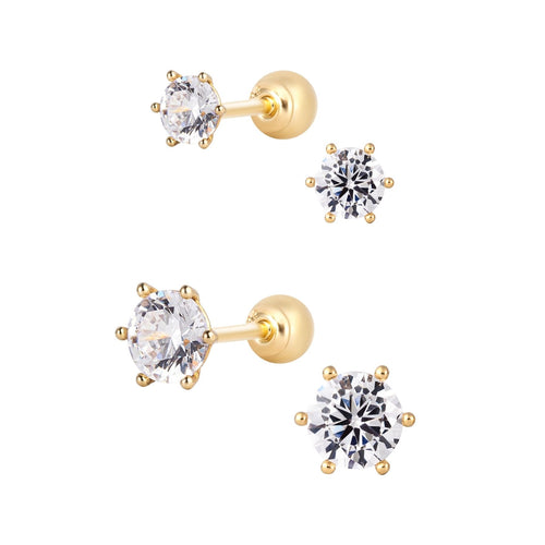 14K (58.5%) SOLID GOLD 6 PRONG PIERCING